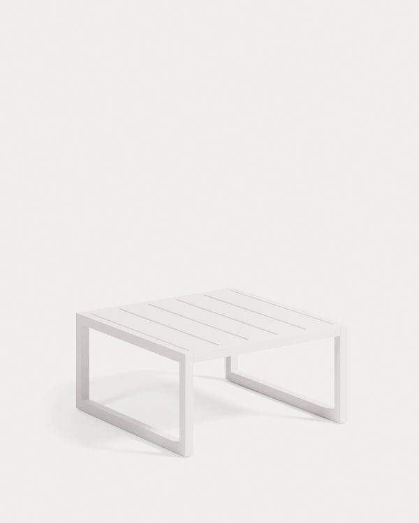 Comova 100% outdoor side table made from white aluminium, 60 x 60 cm