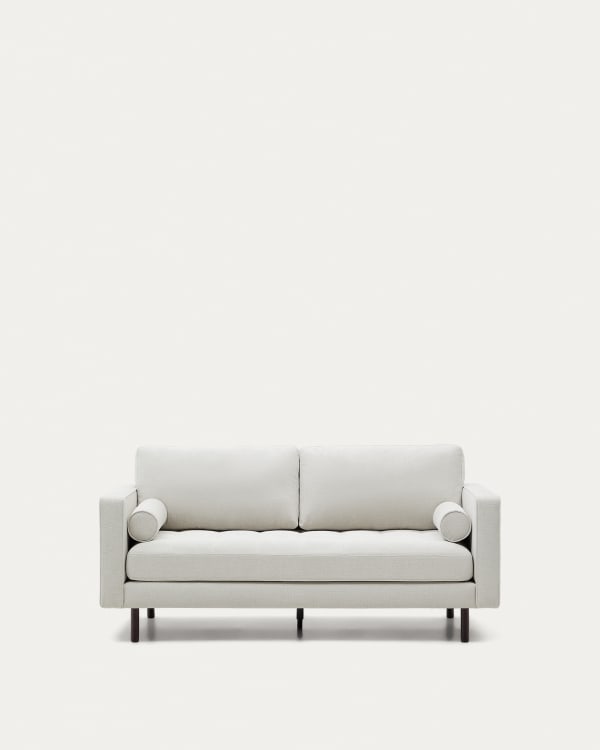 Debra 2-seater sofa in pearl chenille and legs with wenge finish, 182 cm FSC Mix Credit
