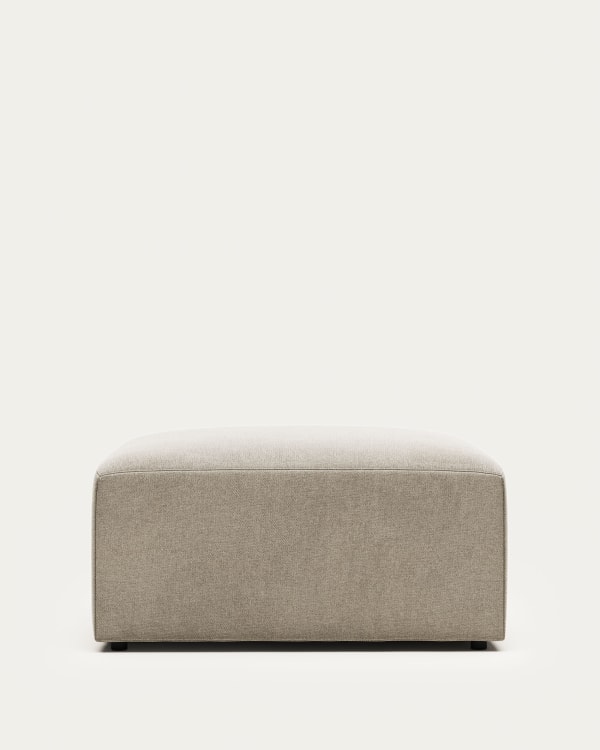 Blok footstool in beige, 90 x 74 cm FSC Mix Credit FR