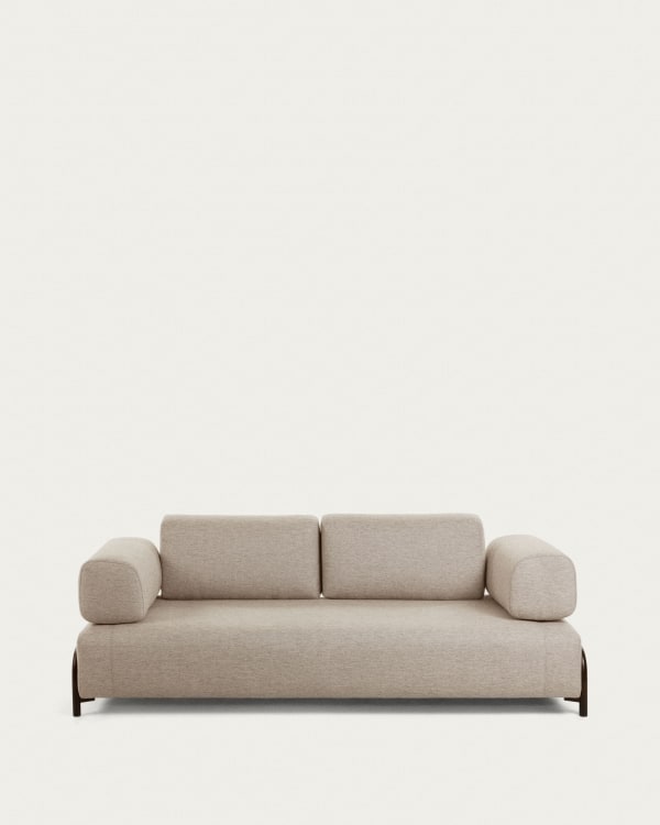 Compo 3 seater sofa in Beige-Grey, 232 cm