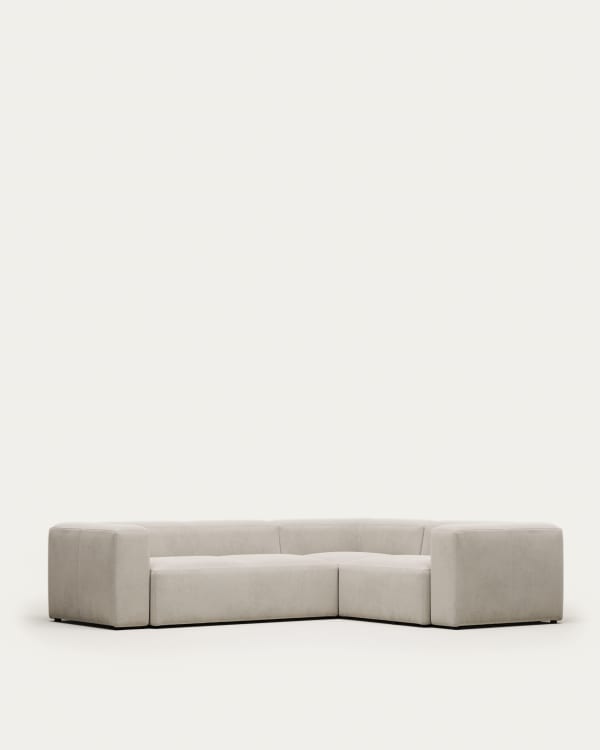 Blok 3 seater corner sofa in beige, 290 x 230 cm / 230 cm 290 cm FSC Mix Credit