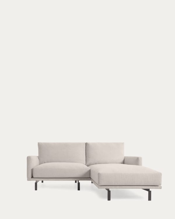 Galene 3 seater sofa with right-hand chaise longue in beige, 214 cm FSC Mix Credit
