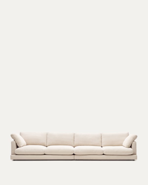6-Sitzer-Sofa Gala mit beiger Chenille FSC Mix Credit 390 cm