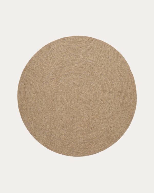 Despas Teppich rund aus synthetischen Fasern beige Ø 200 cm