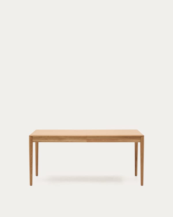 Lenon extendable table in natural FSC Mix Credit solid oak wood and veneer 160(200)x90