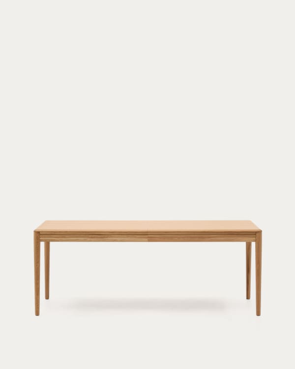 Lenon extendable table in natural FSC Mix Credit solid oak wood and veneer 200(280)x90