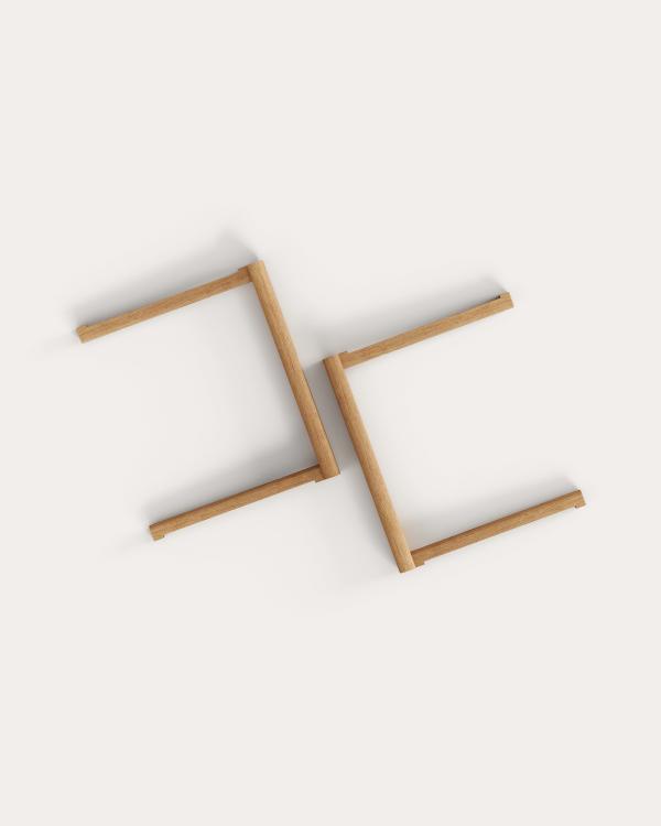 Pièce centrale Sitra en bois de chêne pour étagère