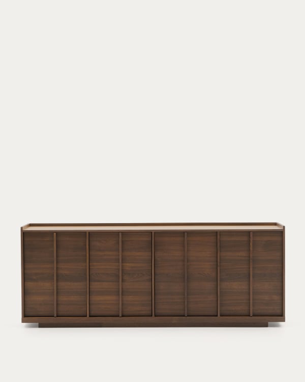 Sideboard Onix aus Walnussfurnier mit dunklem Finish 200 x 80 cm FSC Mix Credit