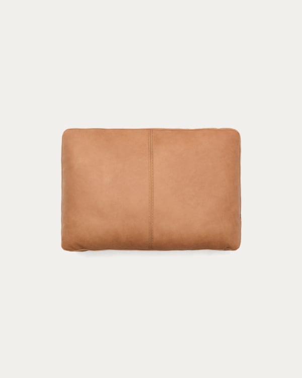 Blok brown leather cushion 40 x 60 cm
