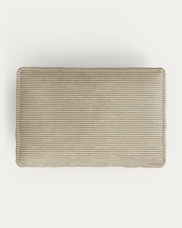 Blok cushion in beige wide seam corduroy, 40 x 60 cm