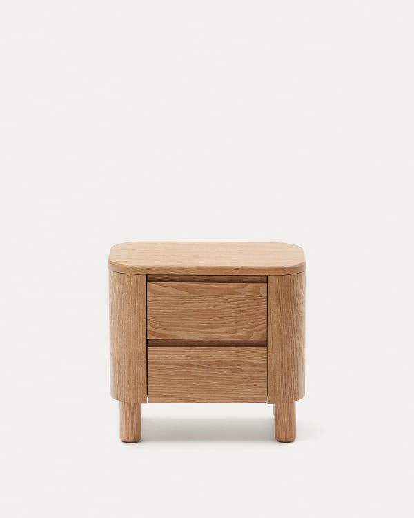 Salaya bedside table ash plywood FSC Mix Credit, 55 cm x 50 cm