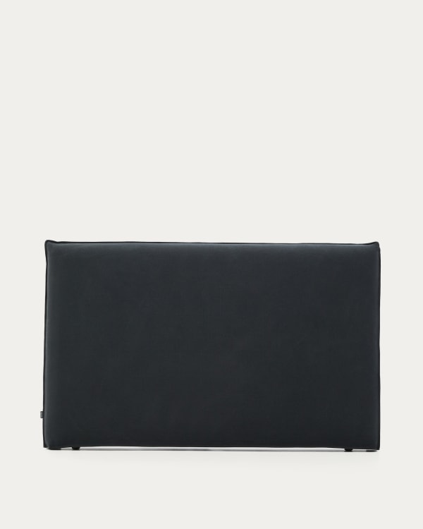 Anthracite grey linen and cotton Jaira headboard with removable cover for a 180 cm FSC Mix Credit bed