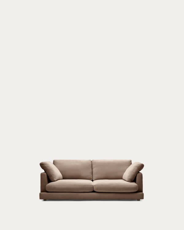 Gala 3-seater sofa light brown, 210 cm