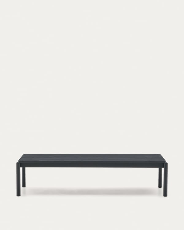 Sorells coffee table in grey aluminum 63 x 144,6 cm