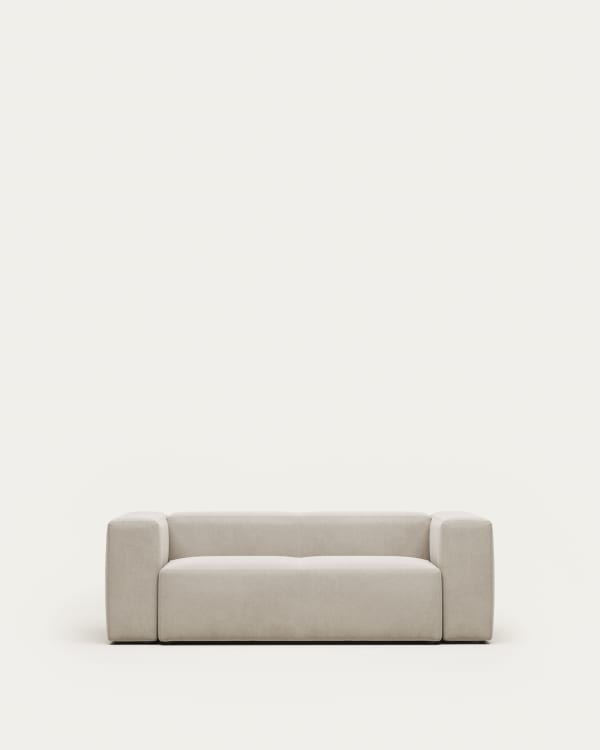 Blok 2-seater sofa beige chenille 210 cm