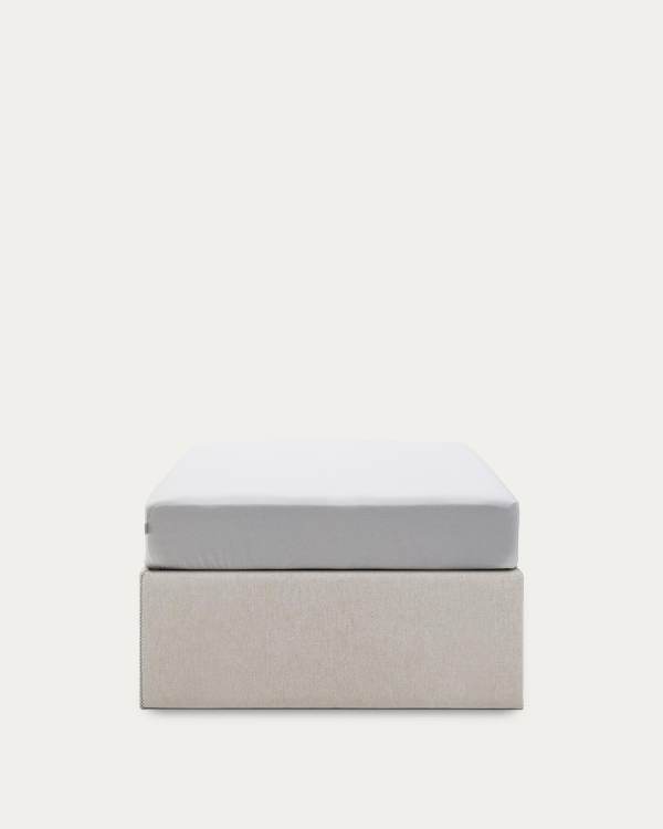 Matters ottoman bed base in beige for a 90 x 190 cm mattress