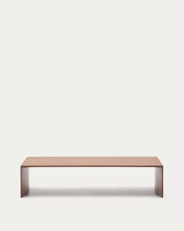 Litto walnut veneer coffee table with a natural colour finish, 140 x 70 cm