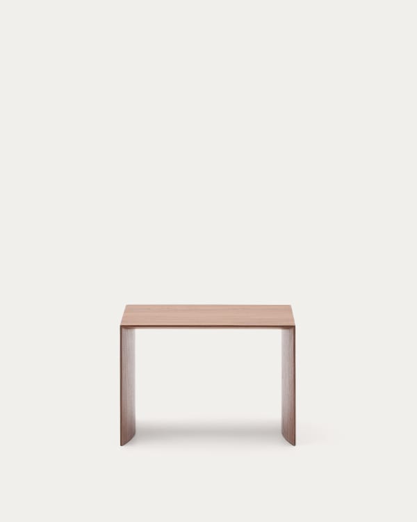 Litto walnut veneer side table with a natural colour finish, 55 x 40 cm