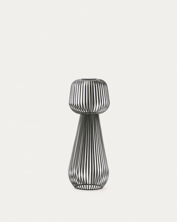 Reiba green metal solar floor lamp