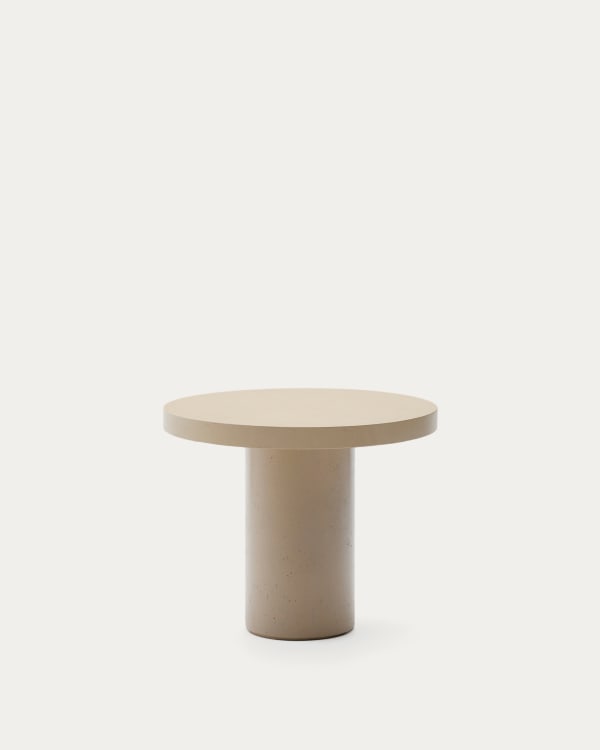 Aiguablava beige cement round table Ø90cm