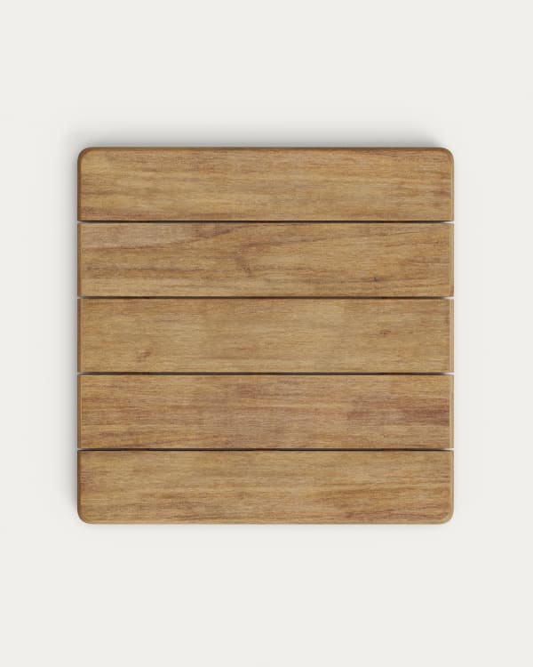 Saura Tischplatte quadratisch aus Akazienholz, Nussbaum-Finish, 80 x 80 cm, FSC 100%