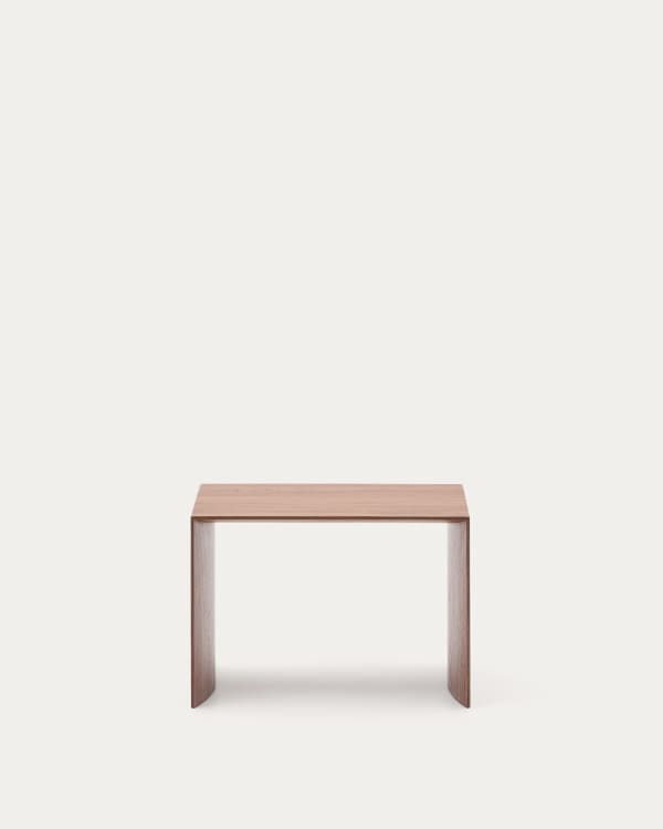 Litto walnut veneer side table, 55 x 40 cm