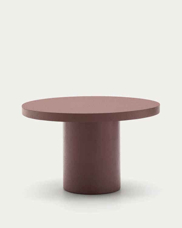 Tavolo rotondo Aiguablava in cemento terracotta Ø 120 cm