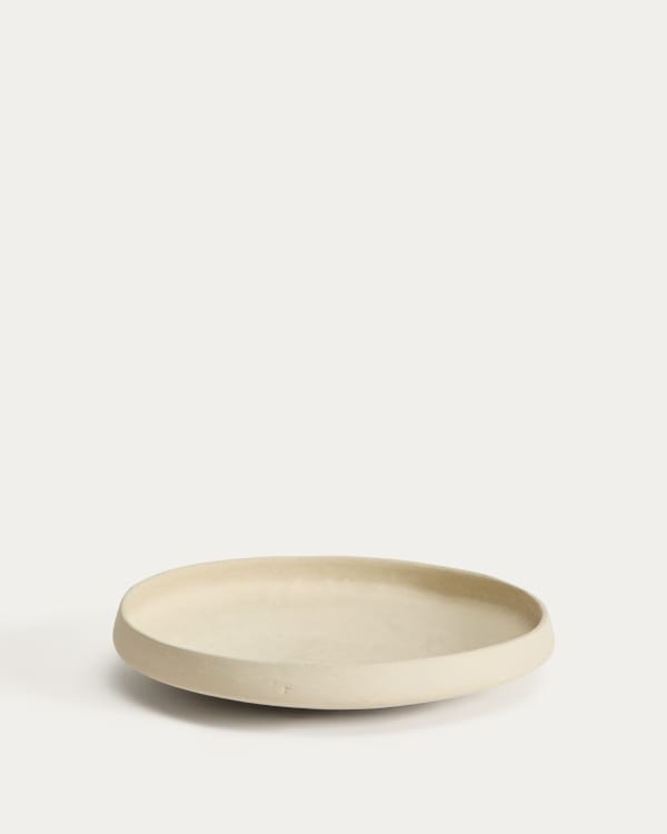 Schale Mireni aus Pappmaché in Beige Ø 29 cm