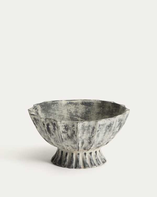 Misa Valura z papier-mâché szara Ø 26 cm