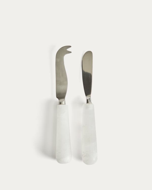Butterbesteck-Set Noreli aus Alabaster