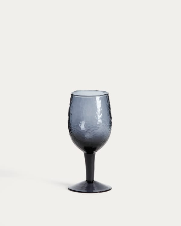 Weinglas Sileia aus blauem Recyclingglas