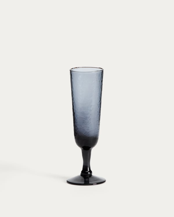 Weinglas Sileia aus blauem Recyclingglas