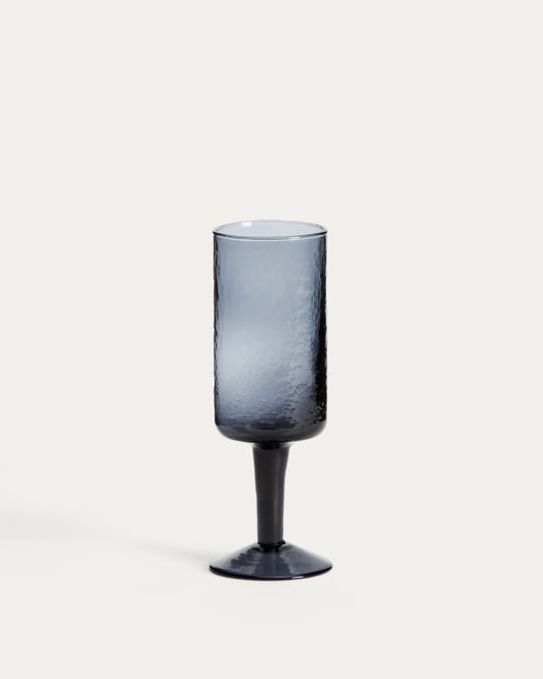 Weinglas Obila aus blauem Recyclingglas