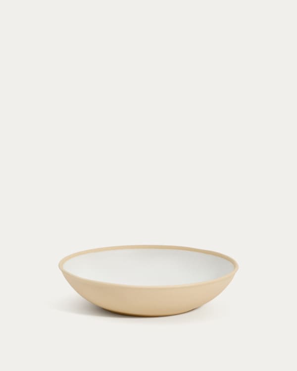 Tiefer Teller Azir aus Keramik in Beige