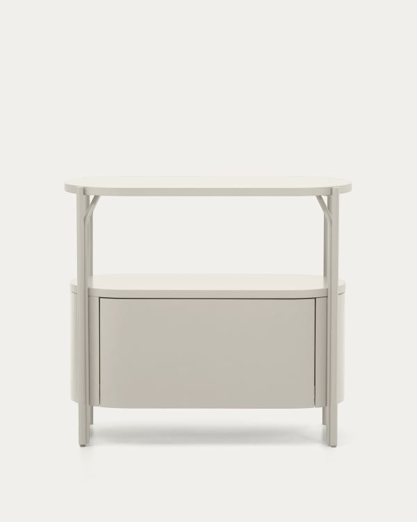 Arely bathroom vanity unit with steel structure and white lacquered MDF 90 x 40cm