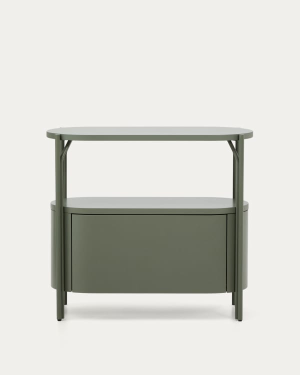 Arely bathroom vanity unit with steel structure and green lacquered MDF 90 x 40cm