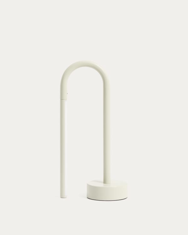 Lampe de table portable Bow en aluminium gris