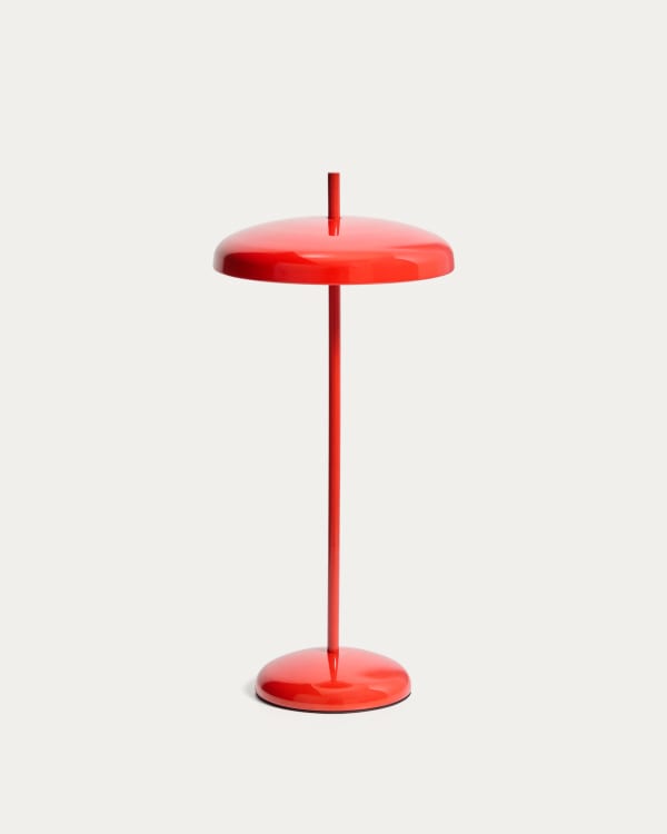 Lampe de table portable Porte en aluminium rouge
