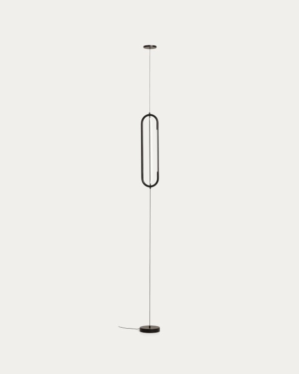 Plafonnier Bow en aluminium noir Ø 16 cm