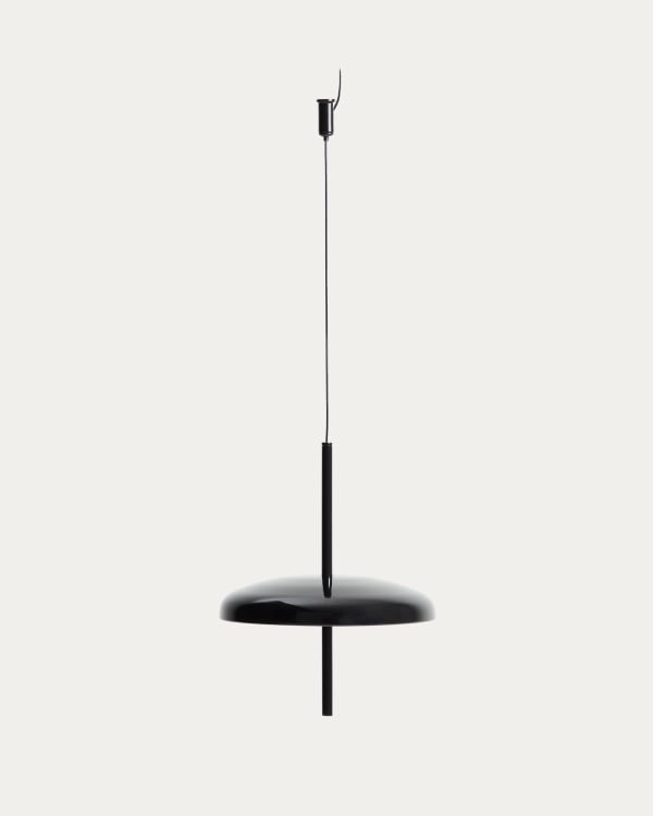 Plafonnier portable Porte en aluminium noir Ø 16 cm