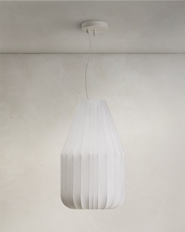 Somar ceiling lamp made with synthetic fibres and steel rods Ø30cm