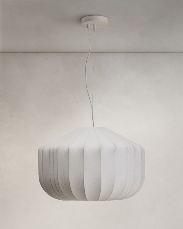 Somar ceiling lamp made with synthetic fibres and steel rods Ø51cm