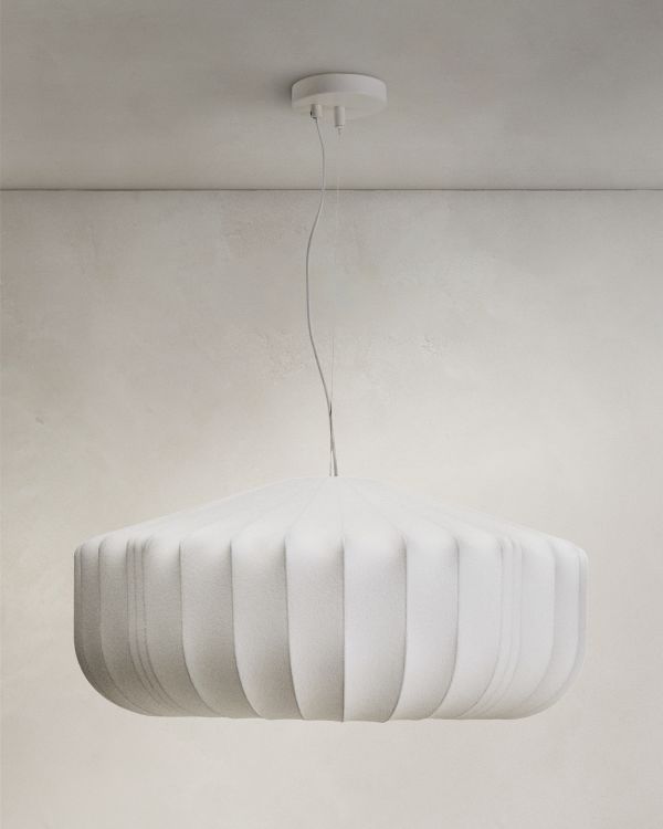 Somar ceiling lamp made with synthetic fibres and steel rods Ø76cm