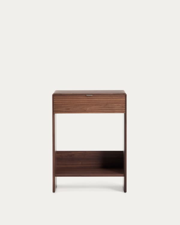 Norlen sideboard with drawer and shelf in walnut veneer FSC Mix Credit 60 x 81cm