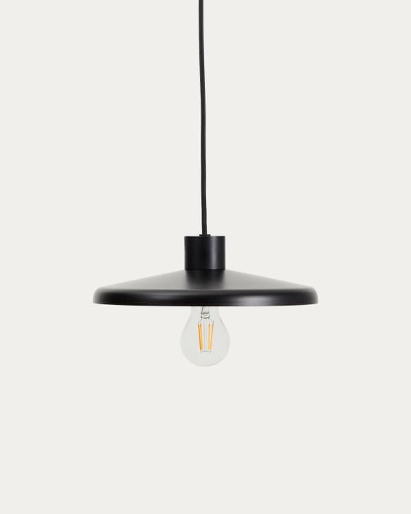 Nuvira ceiling lamp in black satin metal