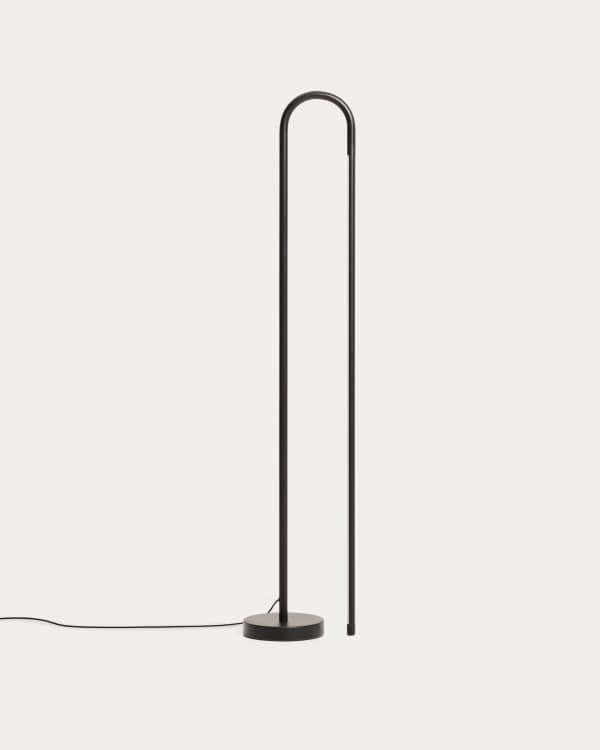 Bow black aluminium floor lamp