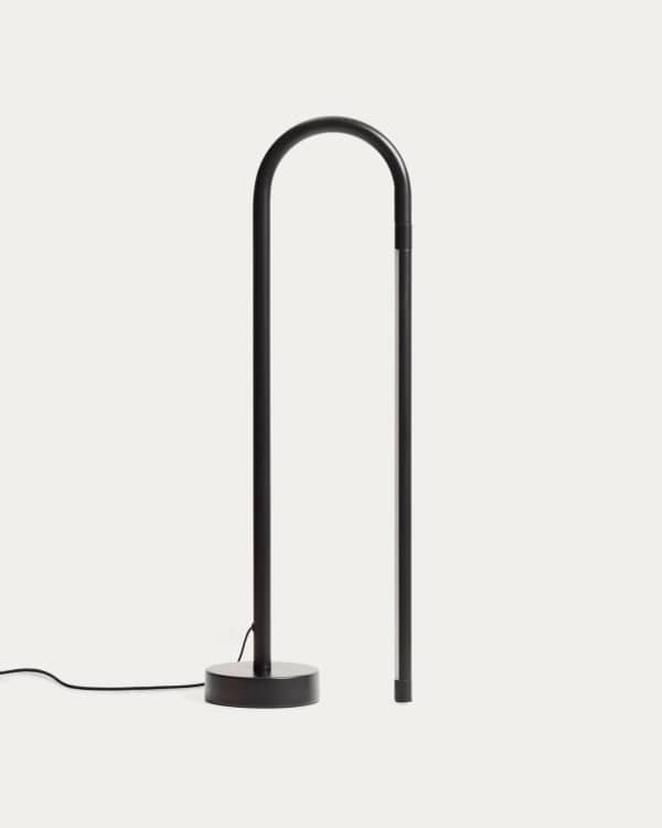 Bow black aluminium table lamp UK adaptor