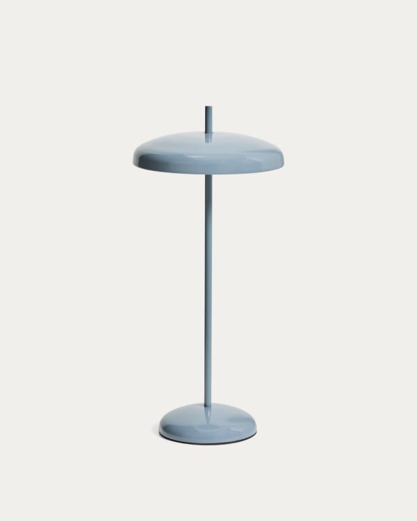 Porte blue aluminium portable table lamp