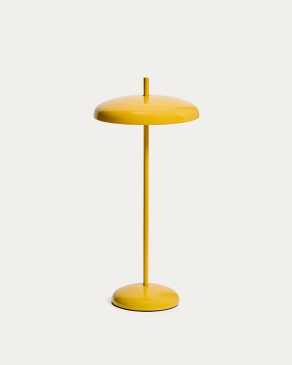 Porte yellow aluminium portable table lamp