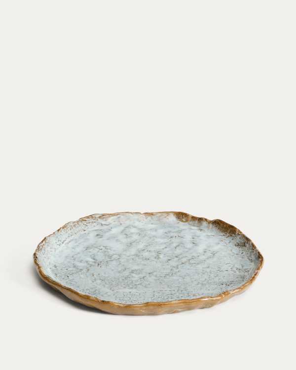 Alenia brown ceramic dinner plate